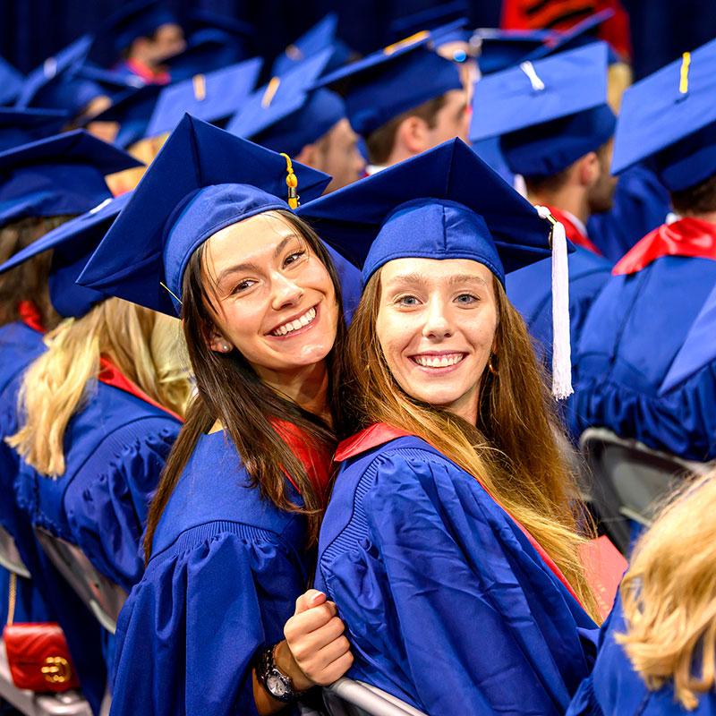 Students at graduation